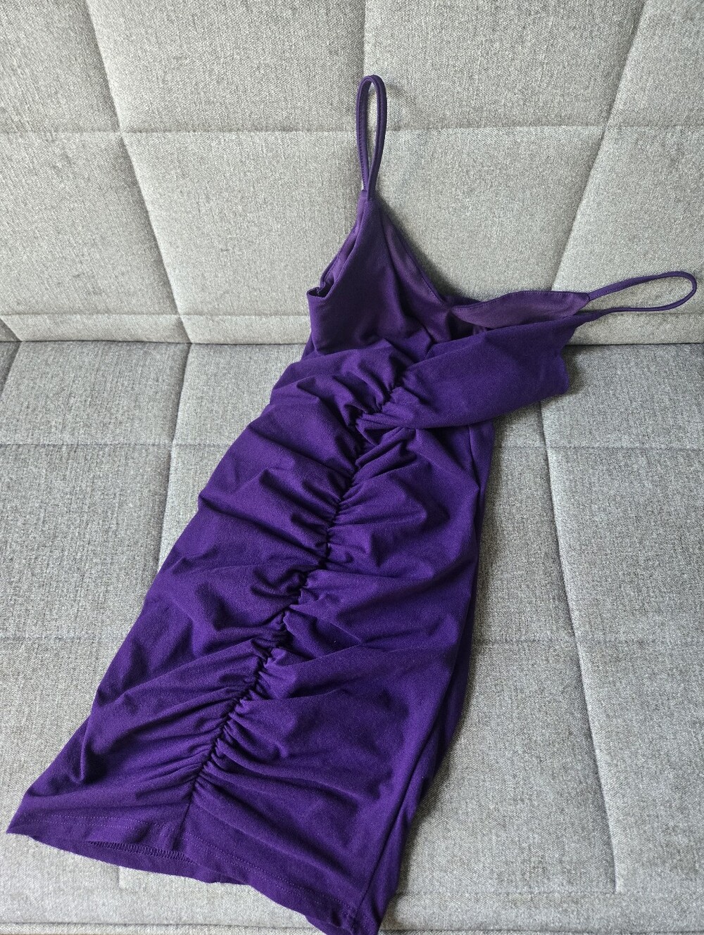 Ruched Mini Dress In Purple Size XS